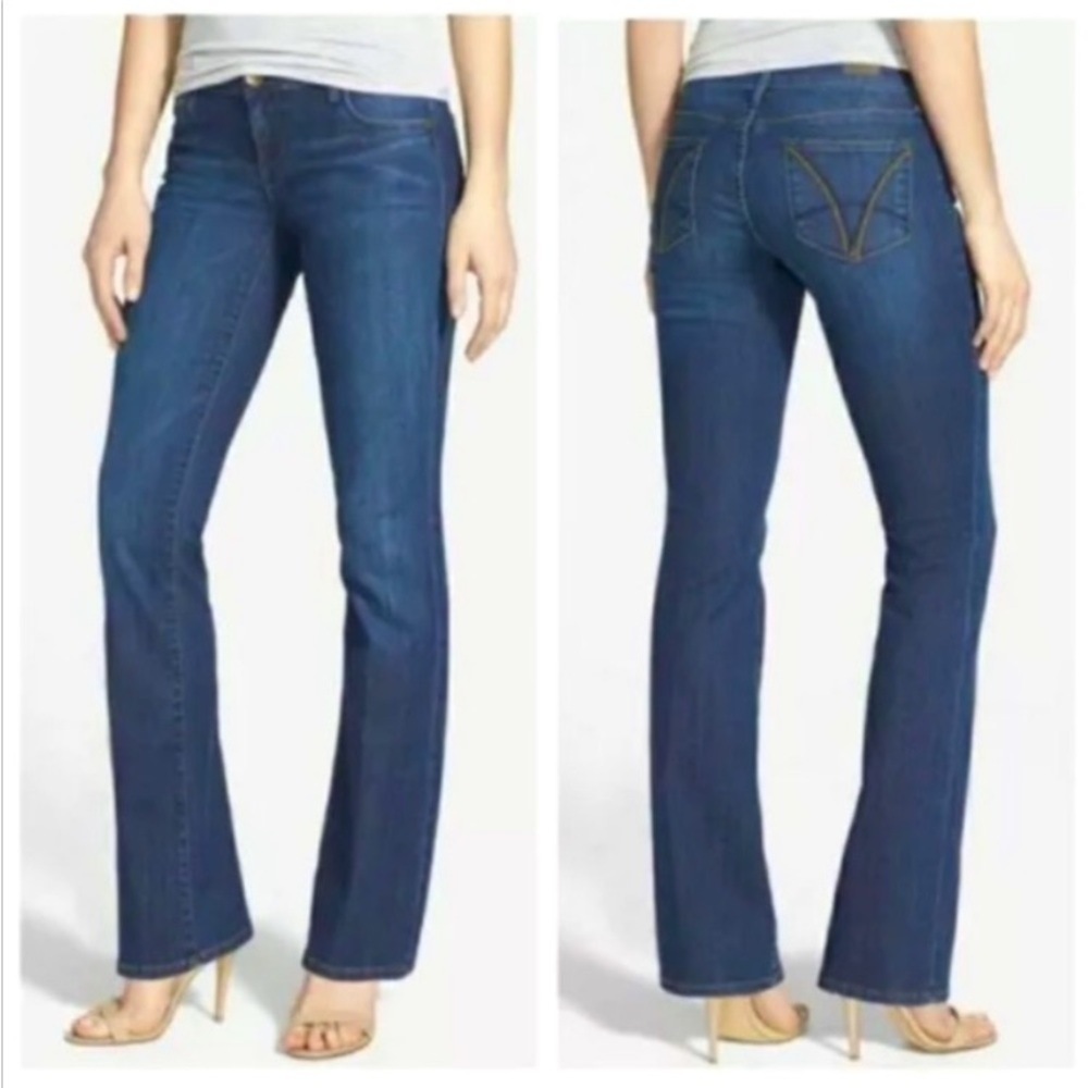 Kut from the Kloth Farrah Baby Bootcut Blue Jeans Size 4 Inseam 32